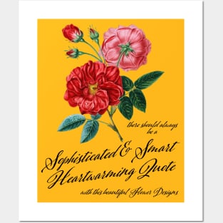 Vintage Flower Quote Posters and Art